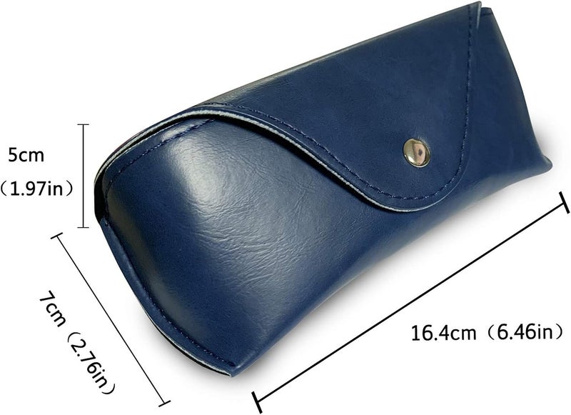 LogHog Portable Leather Glasses Case,Flexible Sunglasses Pouch Slim Case for Women Men Horizontal Eyeglass Case - Image 5